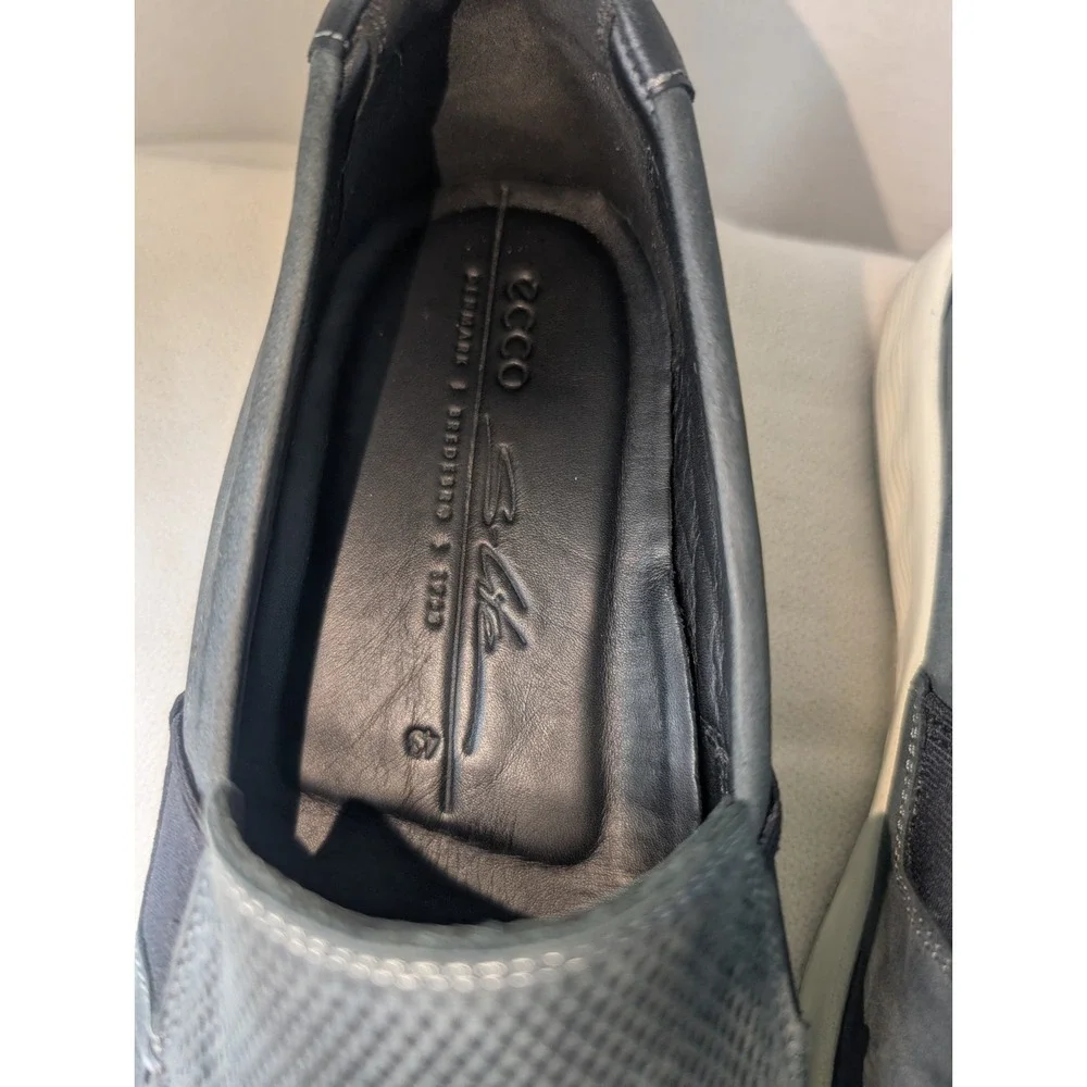 ECCO S-LITE 9.5 Black Diamond Nubuck Moc Loafers